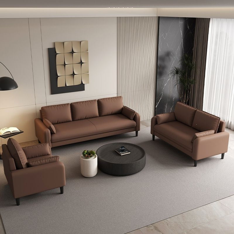 Sofa and coffee table set - modern minimalist office sofa for reception, business, conference room, and guest seating