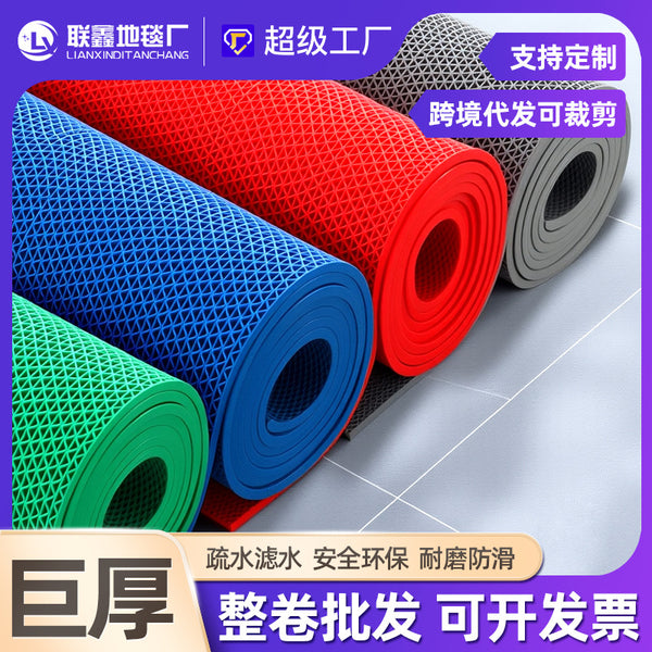 S-type hollow non-slip floor mat pvc foot mat plastic mesh bathroom mat kitchen toilet swimming pool waterproof floor mat