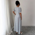 retro spring autum chinese style slimming lookelegant long skirt women's long sleeves floral patchwork dress