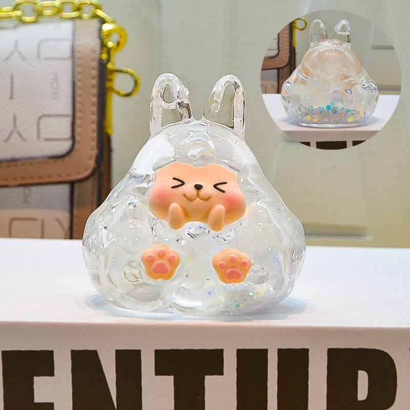 oversized three-dimensional quicksand KIKI shopping mall blind box figure desktop ornament car pendant DIY jewelry accessories