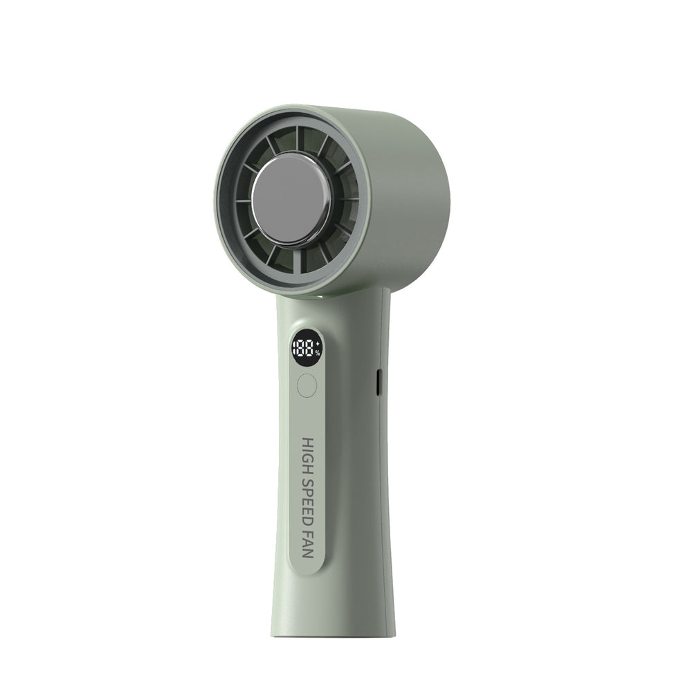 2025 new cross-border handheld ice cooling fan, desktop smart digital display high-speed fan, turbine mini fan