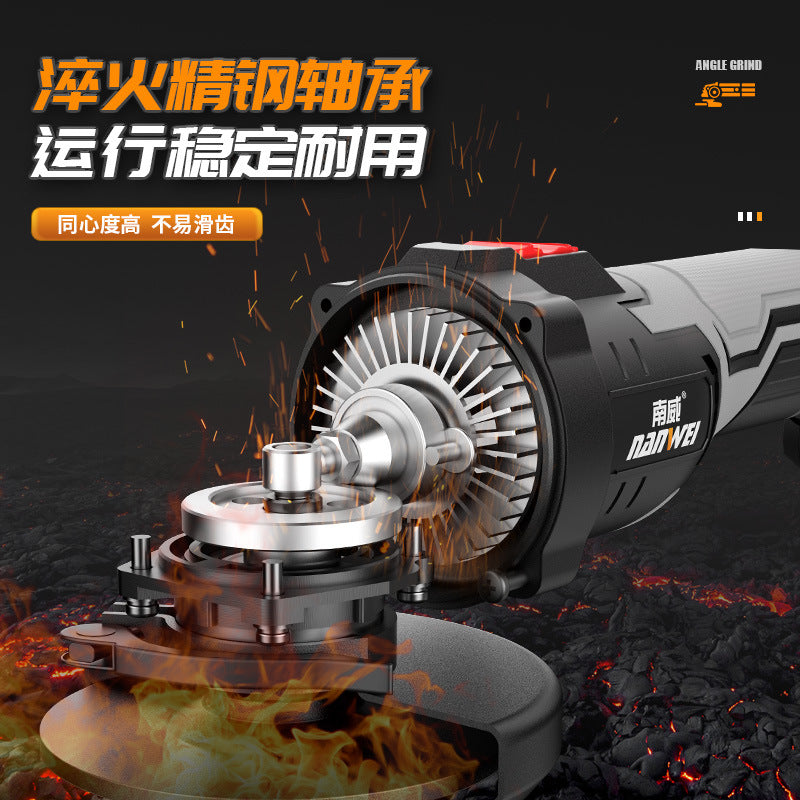 Nanwei brushless rechargeable angle grinder lithium battery multi-function polishing and grinding cutting machine hand grinding wheel