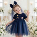 Amazon bestseller: girls' cartoon dress - summer short sleeve princess dress - children's tulle dress