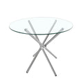 Tempered glass dining table - modern luxury restaurant table, meeting table, home dining table