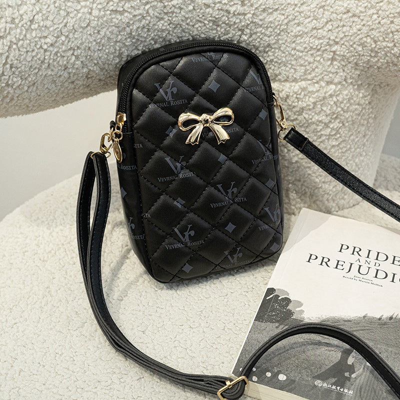 Retro old flower shoulder bag 2024 new  women's bag ladies bags women's high-end mobile phone bag