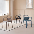 Modern minimalist plastic backrest chair, stackable living room chair, outdoor restaurant chair, cafe high back dining chair