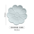 Ins creative floral desktop jewelry organizer ceramic tray - unique embossed entryway display & storage ornament