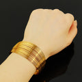 Wholesale cross-border women's copper wire minimalist bangle, fashion adjustable bracelet women's jewelry bangle