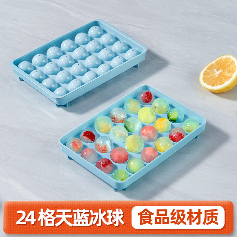 Whiskey ice ball mold - food grade silicone ice cube tray for making round ice balls