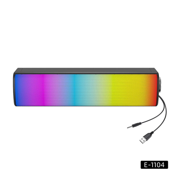 RGB computer audio game notebook desktop desktop wired bluetooth speaker strip luminous subwoofer E1104
