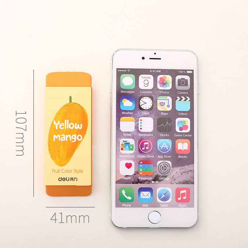 Deli 71050 Color Eraser Large Creative Fruit Eraser Student Fresh Fruit Children's Creative Correction