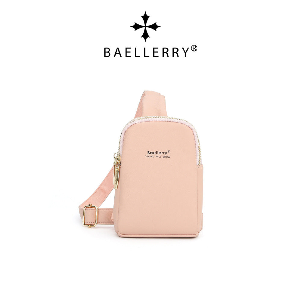 Baellerry new women's large-capacity breast bag  solid color versatile messenger shoulder bag fashionable mobile phone bag