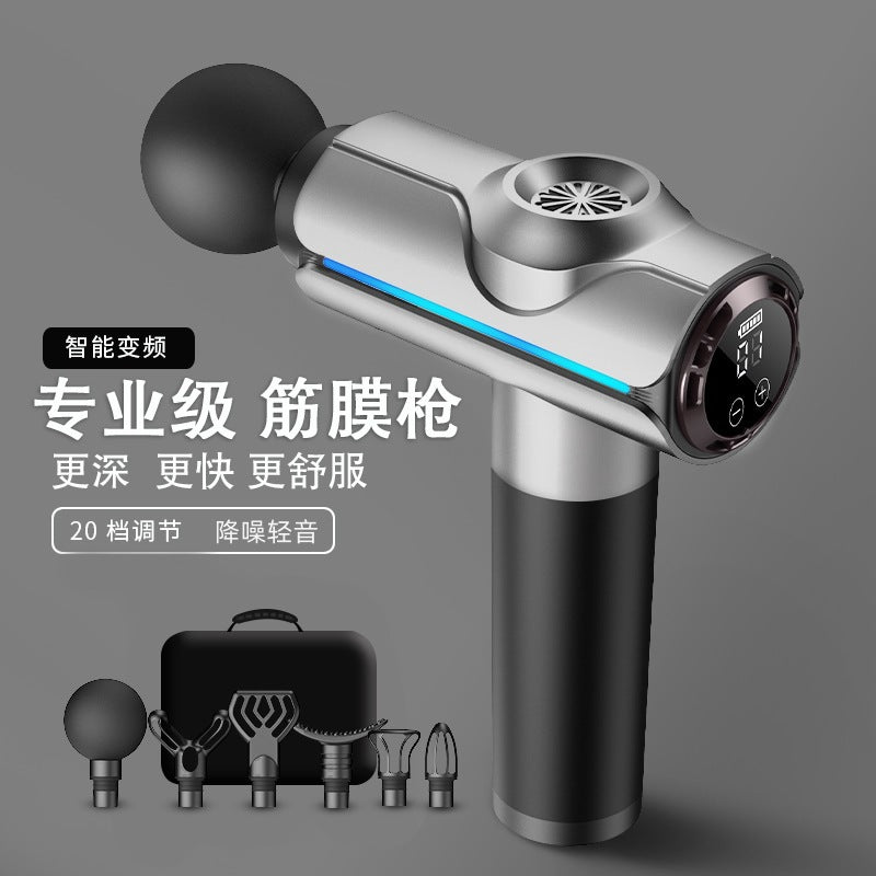 Fascia gun massager lcd screen handheld massage gun muscle relaxation massager impact fascia gun cross-border wholesale