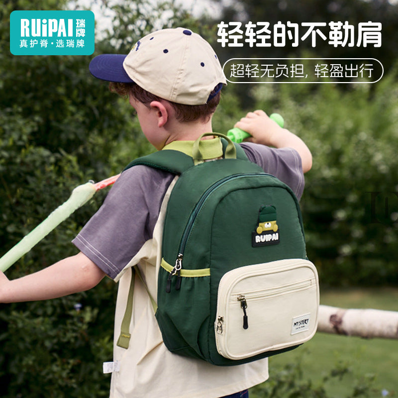 Rui brand kindergarten schoolbag boys and girls children baby backpack ultra-light anti-splashing water 2025 new backpack