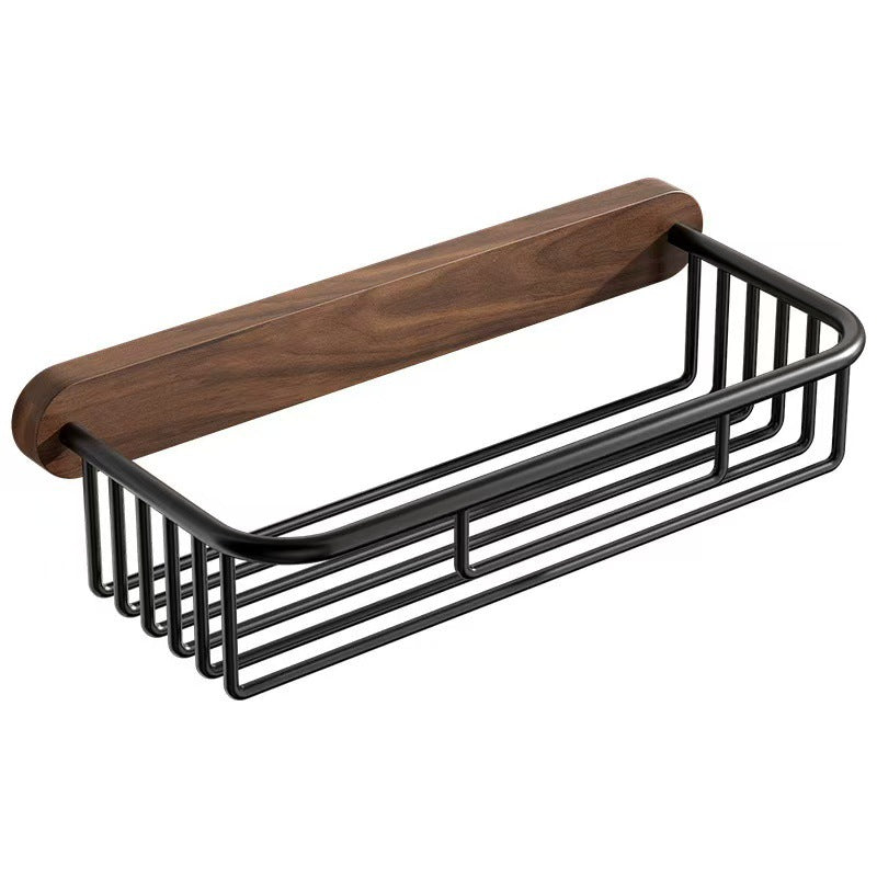 No punching creative solid wood tissue holder, mobile phone rack, bathroom pumping carton, toilet black walnut storage rack