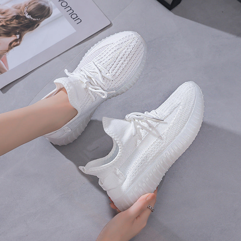 Soft and lightweight coconut shoes for women, breathable and odor-resistant mesh sneakers for summer, versatile for students, work, running, and casual sports
