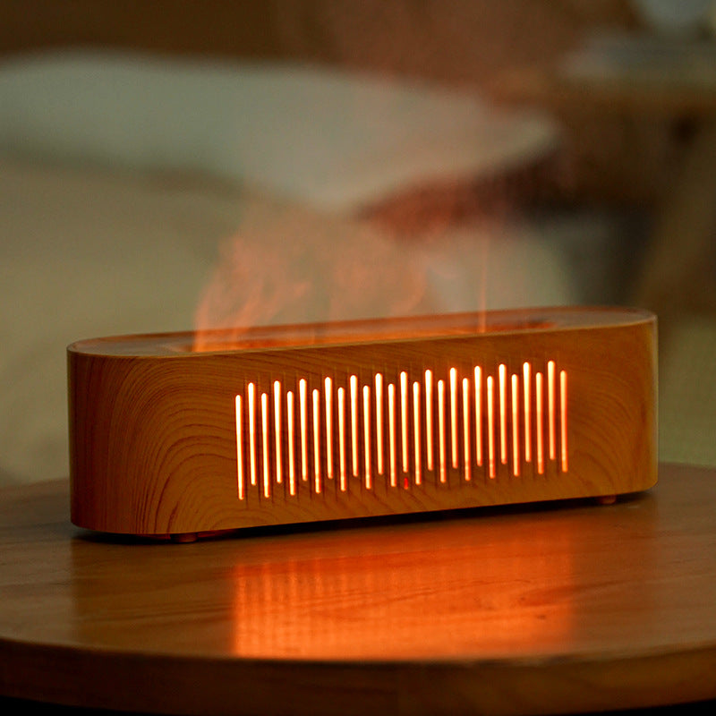 artificial large fog volume flame humidifier embedded fireplace usb atmosphere light for home flame aromatherapy machine