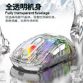 Dazzling silver fox xyh20rgb wireless bluetooth tri-mode transparent mechanical mouse - silent gaming mouse for women