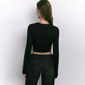 Amazon cross-border women's fashion: unique street style minimalist t-shirt -  spring/summer new arrival, stylish and chic cropped top