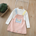 Spring new arrivals: sweet knitted tank top dress set for little girls - spring collection