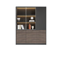 Wooden office file cabinet, executive bookcase, background cabinet, document storage cabinet, minimalist modern glass door cabinet