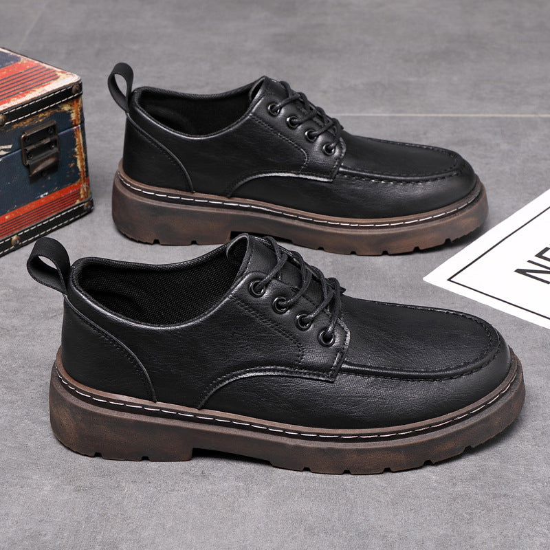 Spring british style business work shoes sneakers men's office leather shoes casual new versatile men's shoes
