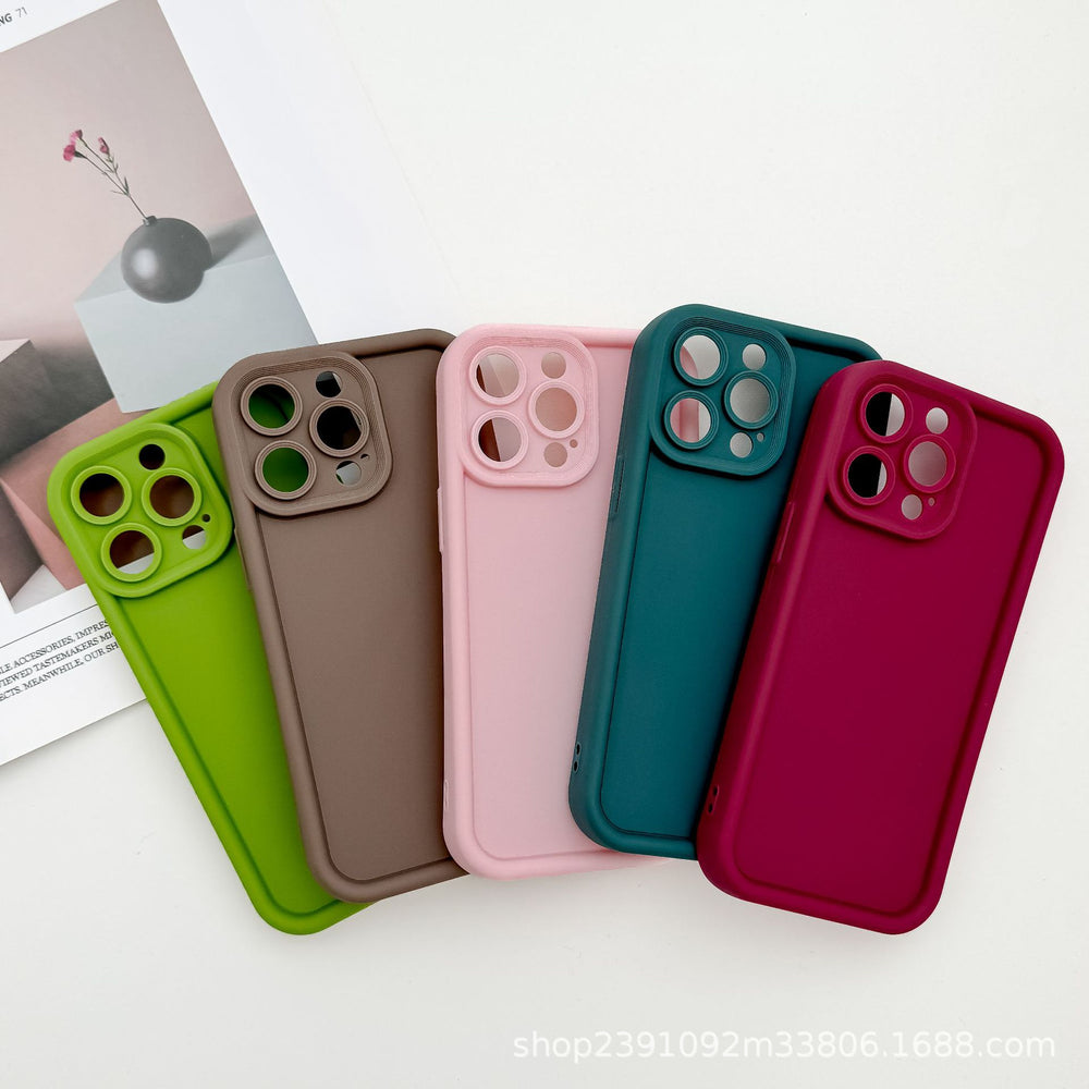 hot-selling iphone 17 solid color "sky eye ladder" phone case, ip16 apple 15 diamond sand phone case