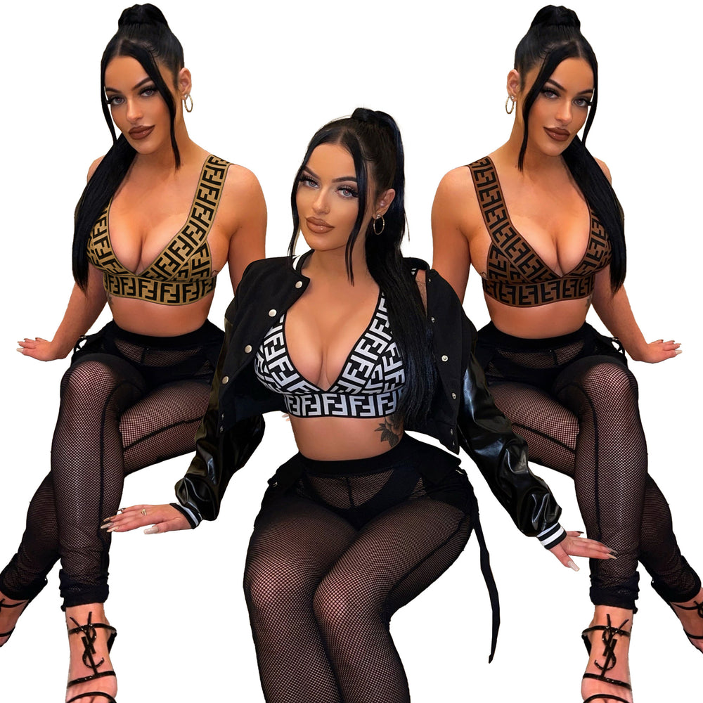 new european and american summer women's sexy bandage bralette high-elasticity tank top