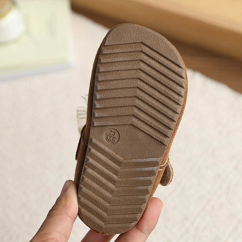 Spring new arrival small leather shoes baby soft bottom toddler shoes doll decoration birkenstock shoes western style princess shoes girl flats