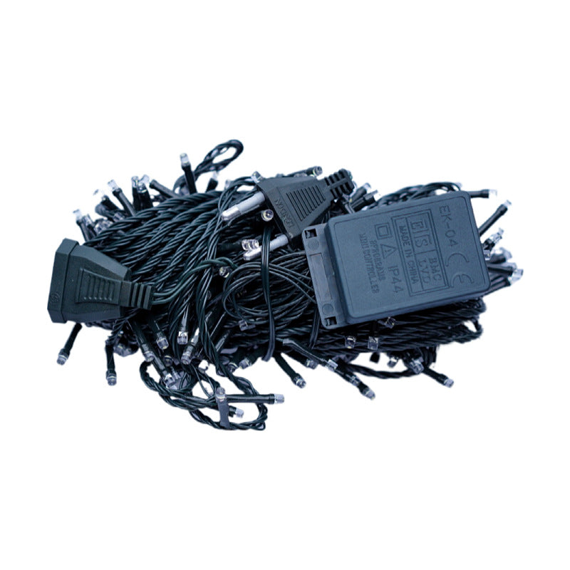 Cross-border new 220V dark green line led light string Gypsy lights Christmas lights string lights Festival decorative lights flashing lights