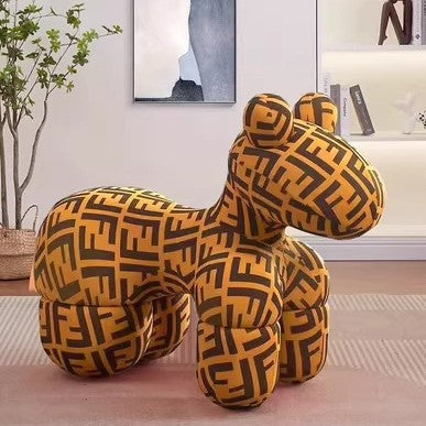 Creative pony chair - adorable kids' animal ride-on sofa stool - cartoon chair plush toy - home decor accent