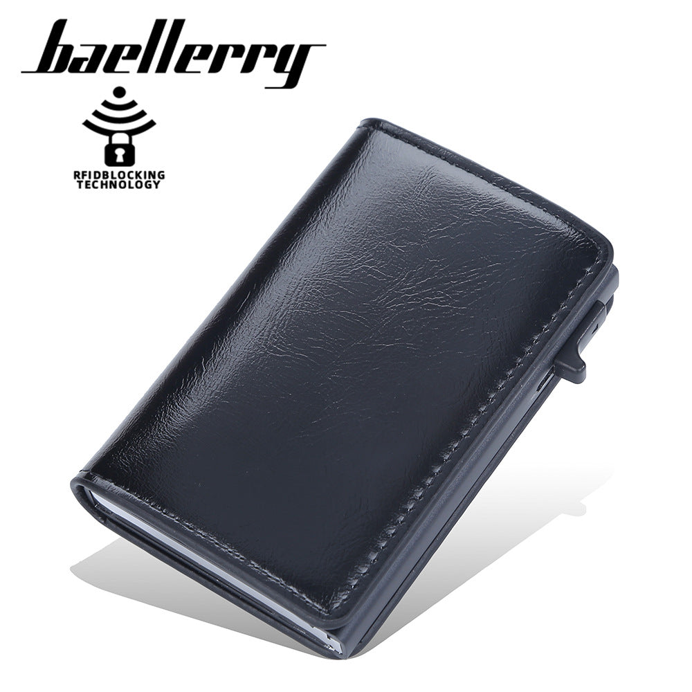 Baellerry's new men's card bag  RFID advanced sense anti-magnetic multi-card position aluminum box card holder anti-theft male