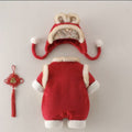 Baby new year clothes winter clothing chinese style one-piece small month-old baby girl new chinoiserie hundred days red outing climbing suit