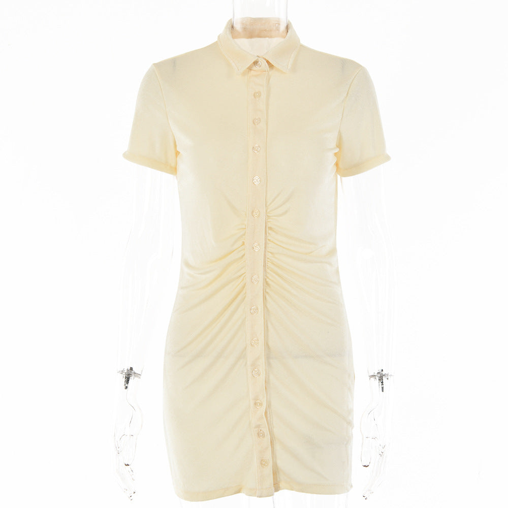 Cross-border  women's clothing 2022 spring and summer new tops women's slim-fitting short-sleeved cardigan single-breasted medium and long tops