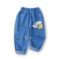 Jeans spring & fall styles for toddlers and young children,  new collection, boys' and girls' printed loose-fit casual straight-leg pants