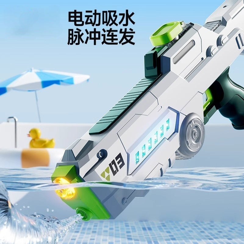2025 new children's pulse electric automatic water gun - fully automatic water absorption, high-pressure water spray, water toy