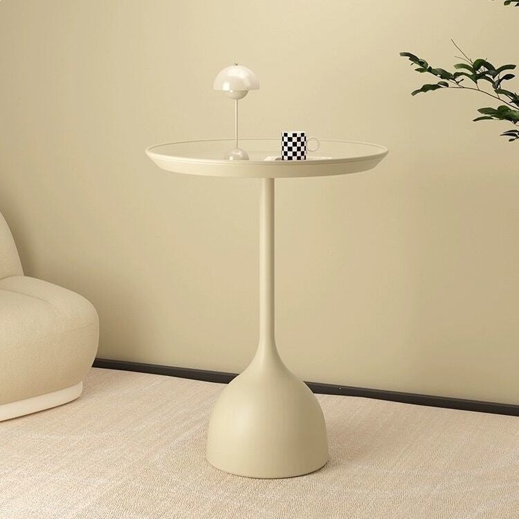 Casual side table small apartment iron art small round table cream style sofa side small coffee table bedside iron art coffee table corner table