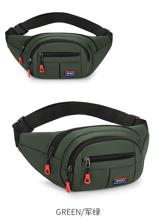 Sports Outdoor Multifunctional Fanny Bag Boys and Girls Large Capacity Simple Fashion Shoulder Bag Portable and Lightweight Oblique Span Bag