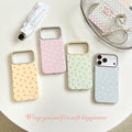 Color-blocked macaron phone case with all-over polka dot design, compatible with apple 17 pro max. iphone 18 skin-feel jelly case, also suitable for iphone 15
