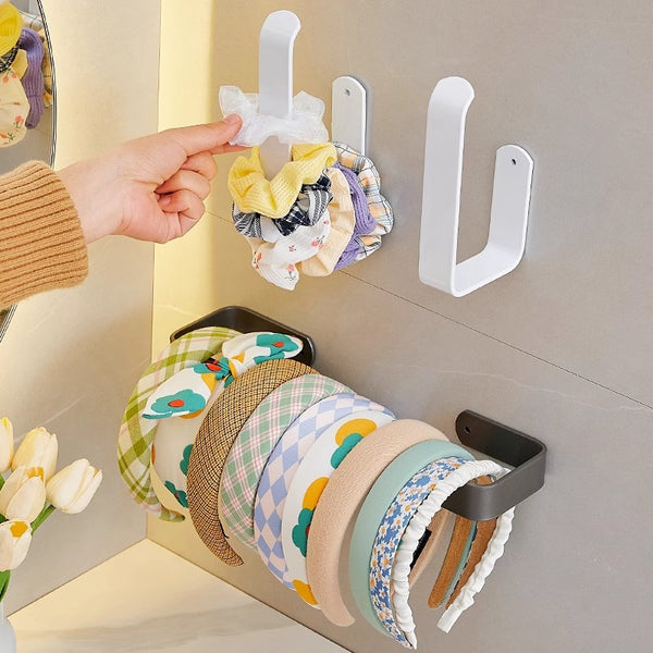 Wall-mounted headband storage artifact, wall-mounted headband, hairpin, hairpin, rubber band, hair band, girls' hair accessories, storage box, hook rack.
