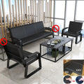 Modern minimalist office sofa business reception office three-seater simple sofa coffee table side table set - free shipping