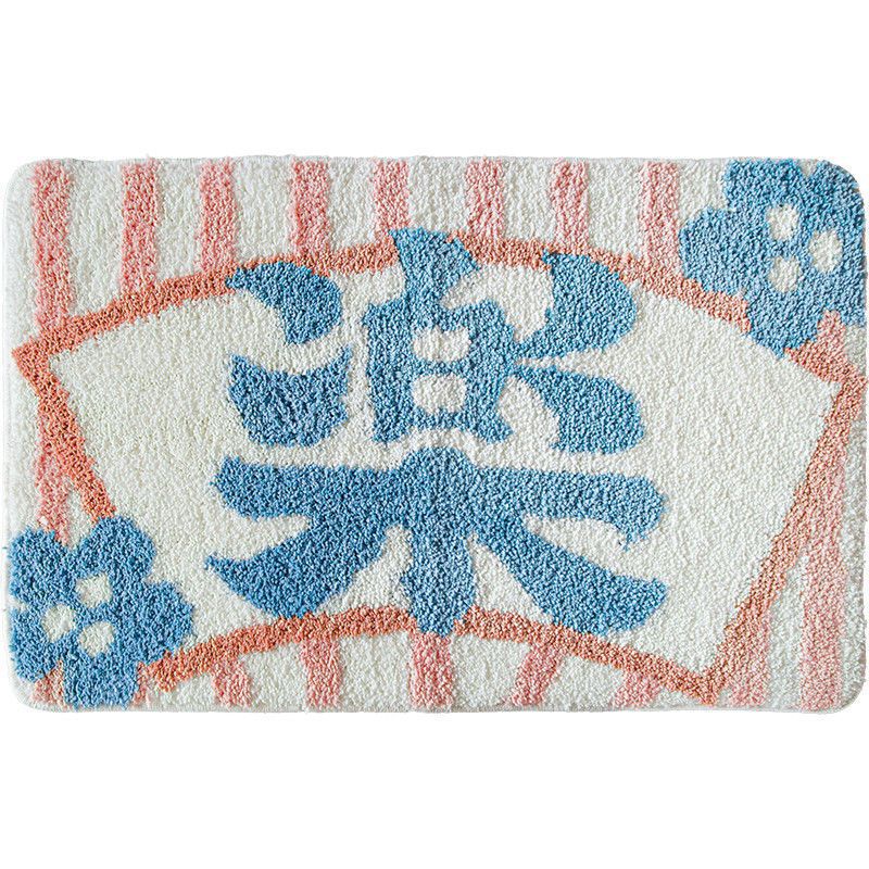Cartoon cute absorbent bathroom mat, bedroom toilet rug, household entrance mat, non-slip doormat