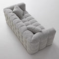 wabi-sabi style compression sofa fabric sofa teddy lamb velvet cream cotton candy sofa