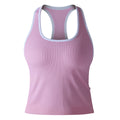 New ribbed knit yoga tank top - sleeveless u-neck, quick-dry, breathable, compression fit for running, sports, and fitness