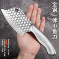 All-steel mini cleaver - women's knife, kitchen multi-tool, household fruit knife, sharp forged fish slicing knife