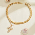 Wholesale gold cross necklace - cross-border hot seller, multi-layered stackable diamond-studded jewelry, women's creative minimalist alloy necklace