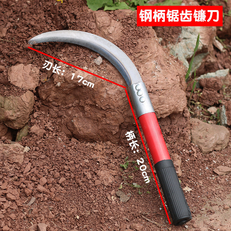 除草工具农用镰刀家用收割刀砍割两用弯刀厂家砍柴刀长柄割草神器