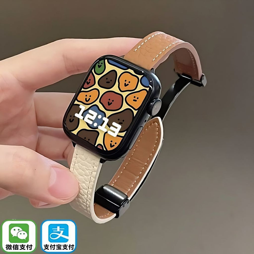 Huaqiangbei smartwatch for women - nfc, heart rate monitoring, bluetooth calling, magnetic leather strap, couple's sports band