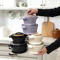Export cross-border stainless steel thermal pot large capacity thermal rice bucket double layer pot 3pcs food warmer