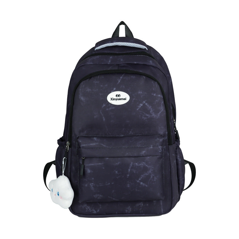 New fashionable and simple tie-dye junior high school high school student schoolbag girls large capacity backpack lightweight versatile travel bag